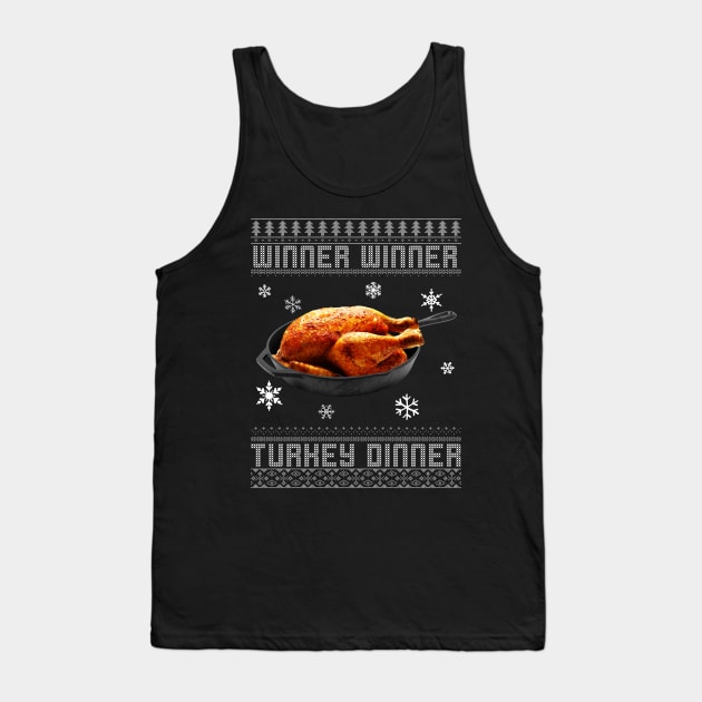 Winner Turkey Dinner PUBG Christmas Knit Pattern Tank Top by Bevatron